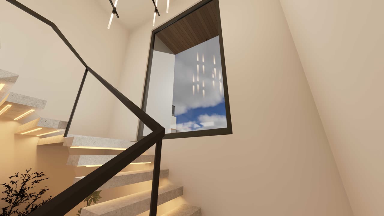 Recorrido de la escalera interior